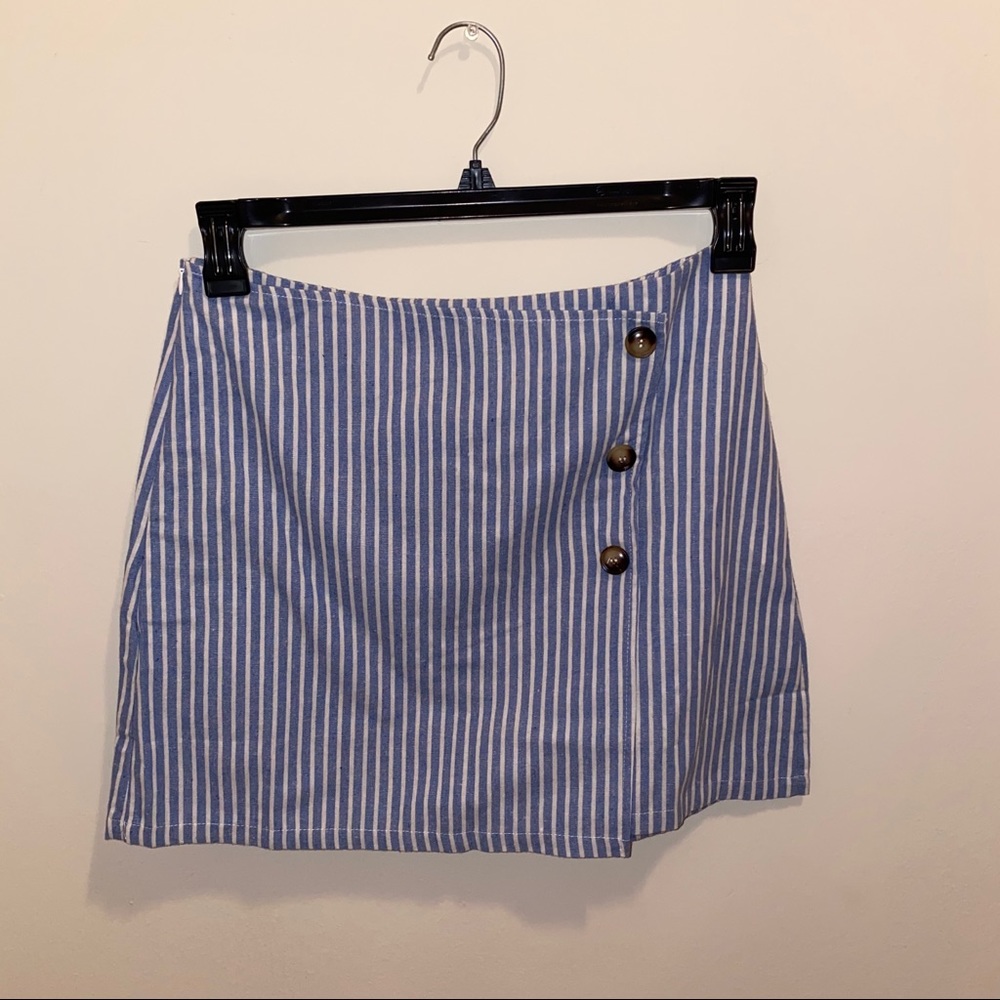 Linen Button Skirt